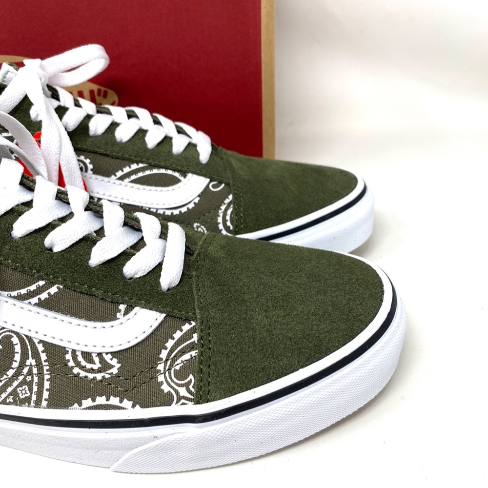 VANS Old Skool Low Top Green Men’s Suede Canvas Skate Sneakers Size VN0A5KRFB0F - Picture 5 of 11